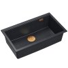 Quadron - Granitový dřez Logan 110 Black Metallic Ocel HQD7644U8_BS_U  DOPRAVA ZDARMA