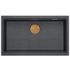 Quadron - Granitový dřez Logan 110 Black Metallic Ocel HQD7644U8_BS_U  DOPRAVA ZDARMA