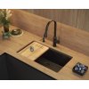 Quadron - Granitový dřez Logan 110 Black Metallic Ocel HQD7644U8_BS_U  DOPRAVA ZDARMA