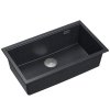 Quadron - Granitový dřez Logan 110 Black Metallic Ocel HQD7644U8_BS_U  DOPRAVA ZDARMA