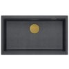 Quadron - Granitový dřez Logan 110 Black Metallic Ocel HQD7644U8_BS_U  DOPRAVA ZDARMA