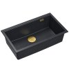 Quadron - Granitový dřez Logan 110 Black Metallic Ocel HQD7644U8_BS_U  DOPRAVA ZDARMA