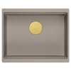 Quadron - Granitový dřez Logan 100 Beige Ocel HQJ6045U4_BS_U  DOPRAVA ZDARMA
