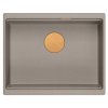 Quadron - Granitový dřez Logan 100 Beige Ocel HQJ6045U4_BS_U  DOPRAVA ZDARMA