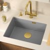 Quadron - Granitový dřez Logan 100 Grey Metallic Ocel HQJ6045U5_BS_U  DOPRAVA ZDARMA