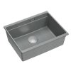 Quadron - Granitový dřez Logan 100 Grey Metallic Ocel HQJ6045U5_BS_U  DOPRAVA ZDARMA