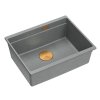 Quadron - Granitový dřez Logan 100 Grey Metallic Ocel HQJ6045U5_BS_U  DOPRAVA ZDARMA