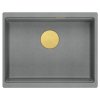 Quadron - Granitový dřez Logan 100 Grey Metallic Ocel HQJ6045U5_BS_U  DOPRAVA ZDARMA