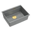 Quadron - Granitový dřez Logan 100 Grey Metallic Ocel HQJ6045U5_BS_U  DOPRAVA ZDARMA