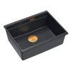 Quadron - Granitový dřez Logan 100 Black Metallic Ocel HQJ6045U8_BS_U  DOPRAVA ZDARMA