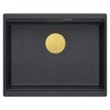 Quadron - Granitový dřez Logan 100 Black Metallic Ocel HQJ6045U8_BS_U  DOPRAVA ZDARMA