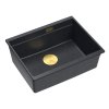 Quadron - Granitový dřez Logan 100 Black Metallic Ocel HQJ6045U8_BS_U  DOPRAVA ZDARMA