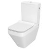 CERSANIT - WC KOMBI CREA CLEANON 010/020 ČTVEREC, NÁDRŽKA 010 3/5, SEDÁTKO DUR SLIM WO LW ONE K114-022-B-SET