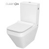 CERSANIT - WC KOMBI CREA CLEANON 010/020 ČTVEREC, NÁDRŽKA 010 3/5, SEDÁTKO DUR SLIM WO LW ONE K114-022-B-SET