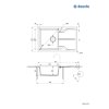 DEANTE - Andante flush alabaster - Granitový dřez s odkapávačem - zápustný ZQN_A11F  DOPRAVA ZDARMA