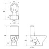 CERSANIT - WC KOMBI MODUO 666  010 3/5 CLEAN ON, SEDÁTKO SLIM WRAP DUROPLAST-SOFT CLOSE K116-024