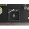 MEXEN/S - Vito granitový dřez 1-miska včetně baterie Rita, černá kropenatý 6503-76-670300-00