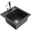 MEXEN/S - Vito granitový dřez 1-miska včetně baterie Rita, černá kropenatý 6503-76-670300-00