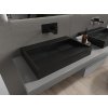 MEXEN - Ava umyvadlo na desku litý mramor B/O 70 x 46 cm, černá 23017070