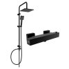 MEXEN/S - Tord sprchový sloup včetně sprchové termostatické baterie Cube, černá 77200200-70