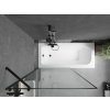 MEXEN/S - Vega obdélníková vana 170 x 70 cm s panelem + vanová zástěna 100, černá vzor 550117070X9510007070