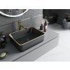 MEXEN - Catia umyvadlo na desku 48 x 37, černá mat/zlatá linka 21314875