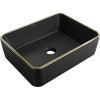 MEXEN - Catia umyvadlo na desku 48 x 37, černá mat/zlatá linka 21314875