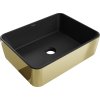 MEXEN - Catia umyvadlo na desku 48 x 37, černá mat/zlatá 21314876