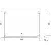 MEXEN - Nida zrcadlo s osvětlením 80 x 60, LED 600 9806-080-060-611-00