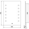 MEXEN - Ner zrcadlo s osvětlením 50 x 70, LED 600 9809-050-070-611-00