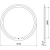 MEXEN - Rose zrcadlo s osvětlením, 70, LED 600 9810-070-070-611-00