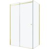 MEXEN/S - OMEGA sprchový kout 100x90, transparent, zlatá 825-100-090-50-00