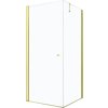 MEXEN/S - PRETORIA sprchový kout 90x80, transparent, zlatá 852-090-080-50-00