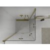 MEXEN/S - Lima Duo sprchový kout 70 x 70, transparent, zlato 856-070-070-50-00-02
