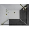 MEXEN/S - Pretoria sprchový kout 90 x 100, transparent, zlatá + brodzik Flat 852-090-100-50-00-4010
