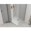 MEXEN/S - Roma sprchový kout otevírací 120x90, sklo transparent, zlatá + vanička 854-120-090-50-00-4010