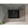 MEXEN/S - Omega sprchový kout 100x80, grafit, chrom + černá vanička se sifonem 825-100-080-01-40-4070