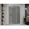 MEXEN/S - Roma sprchový kout 80x90, grafit, chrom + bílá vanička se sifonem 854-080-090-01-40-4010