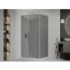 MEXEN/S - Roma sprchový kout 90x110, grafit, chrom + bílá vanička se sifonem 854-090-110-01-40-4010