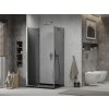 MEXEN/S - Lima sprchový kout 80x100, grafit, chrom + černá vanička se sifonem 856-080-100-01-40-4070