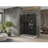 MEXEN/S - Omega sprchový kout 140 x 80, grafit, chrom + vanička včetně sifonu 825-140-080-01-40-4010