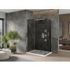 MEXEN/S - Omega sprchový kout 140 x 90, grafit, chrom + vanička včetně sifonu 825-140-090-01-40-4010