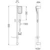 MEXEN/S - Alfa DF54 Set umyvadlové a sprchové baterie s příslušenstvím, bílo/chrom 745714DF54-02