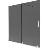 MEXEN/S - Velar dvoukřídlá posuvná vanová zástěna 160 x 150, grafit, chrom 896-160-000-41-01