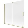 MEXEN/S - Velar dvoukřídlá posuvná vanová zástěna 170 x 150, dekor, zlatá 896-170-000-31-50
