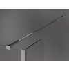 MEXEN/S - Kioto Sprchová zástěna WALK-IN volněstojící 100 x 30 x 30, černý vzor, chrom 800-100-030-222-01-70-030