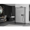 MEXEN/S - Kioto Sprchová zástěna WALK-IN volněstojící 100 x 30 x 30, černý vzor, černá 800-100-030-222-70-70-030