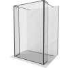 MEXEN/S - Kioto Sprchová zástěna WALK-IN volněstojící 100 x 30 x 30, černý vzor, černá 800-100-030-222-70-70-030