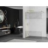 MEXEN/S - Kioto Sprchová zástěna WALK-IN 110 x 200, transparent/dekor 8 mm, zlatá kartáčovaná 800-110-101-55-35
