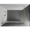 MEXEN/S - Kioto Sprchová zástěna WALK-IN 110 x 200, transparent/dekor 8 mm, zlatá kartáčovaná 800-110-101-55-35